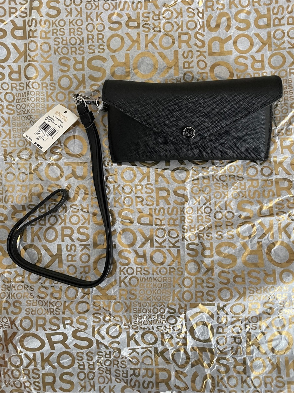 Michael Kors JET SET TRAVEL SUNGLASSES CASE LANYARD LEATHER